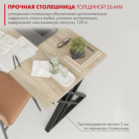 Письменный стол ДОМУС Хилтон 136х66 см вяз светлый/черный купить в Минске Письменный стол ДОМУС Хилтон 136х66 см вяз светлый/черный купить в Минске