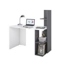 Письменный стол ДОМУС Олимп белый/серый правый купить в Минске