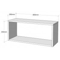 Полка открытая навесная ДОМУС ПН002 белая купить в Минске