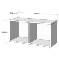 Полка открытая навесная ДОМУС ПН003 белая купить в Минске