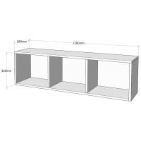 Полка открытая навесная ДОМУС ПН004 белая купить в Минске