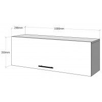 Полка закрытая навесная ДОМУС ПН005 (100*28*35) белая купить в Минске