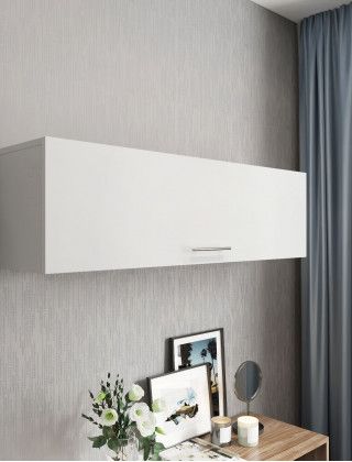 Полка закрытая навесная ДОМУС ПН005 (120*28*35) белая купить в Минске