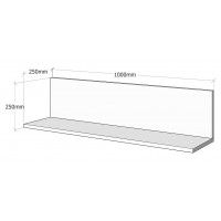 Полка открытая навесная ДОМУС ПН006 (100*25*25) белая купить в Минске