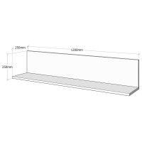 Полка открытая навесная ДОМУС ПН006 (120*25*25) белая купить в Минске