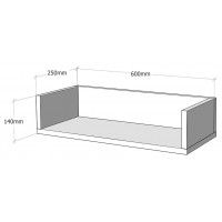 Полка открытая навесная ДОМУС ПН008 (60*25*14) белая купить в Минске