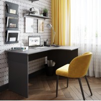 Письменный стол ДОМУС СП009 серый правый