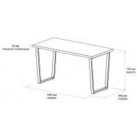 Письменный стол ДОМУС СП013 136х66 см белый/металл белый купить в Минске