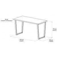 Письменный стол ДОМУС СП013 136х66 см белый/металл черный купить в Минске