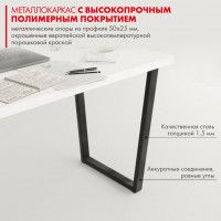 Письменный стол ДОМУС СП013 120х66 см белый/металл черный купить в Минске