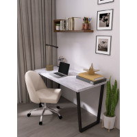 Письменный стол ДОМУС СП013 136х66 см бетон светлый/металл черный купить в Минске