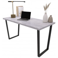 Письменный стол ДОМУС СП013 136х66 см бетон светлый/металл черный