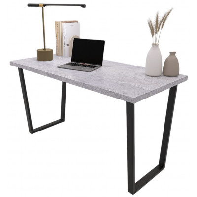 Письменный стол ДОМУС СП013 136х66 см бетон светлый/металл черный купить в Минске