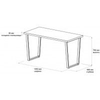 Письменный стол ДОМУС СП013 136х66 см орех темный/металл черный купить в Минске Письменный стол ДОМУС СП013 136х66 см орех темный/металл черный купить в Минске