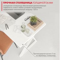 Письменный стол ДОМУС СП014 120х66 см белый/металл белый купить в Минске