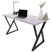 Письменный стол ДОМУС СП014 136х66 см бетон светлый/черный