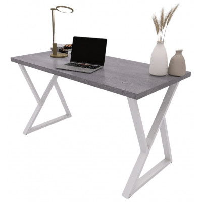 Письменный стол ДОМУС СП014 120х66 см бетон темный/белый купить в Минске