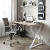 Письменный стол ДОМУС СП014 120х66 см вяз светлый/белый