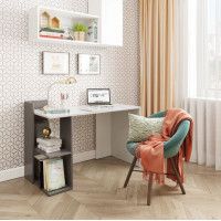 Письменный стол ДОМУС СП017 белый/серый левый Письменный стол ДОМУС СП017 белый/серый левый