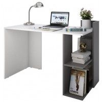 Письменный стол ДОМУС СП017 белый/серый правый купить в Минске