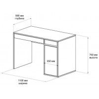 Письменный стол ДОМУС СП004 белый левый купить в Минске