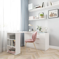 Письменный стол поворотный ДОМУС СТР06 140х50 см белый/белый