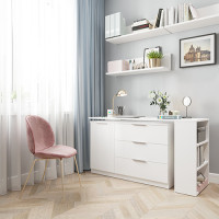 Письменный стол поворотный ДОМУС СТР06 140х50 см белый/белый купить в Минске