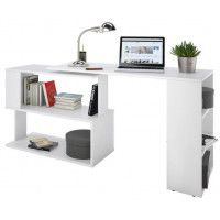 Угловой поворотный стол ДОМУС СТР02  120x60 см белый купить в Минске