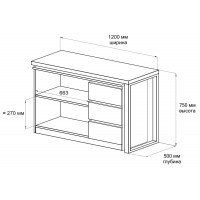 Письменный стол поворотный ДОМУС СТР04-Лофт 120х50 см белый/черный купить в Минске