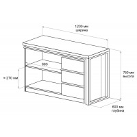 Письменный стол поворотный ДОМУС СТР04-Лофт 120х60 см белый/белый купить в Минске