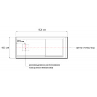 Письменный стол поворотный ДОМУС СТР04-Лофт 120х60 см белый/белый купить в Минске