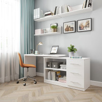 Письменный стол поворотный ДОМУС СТР04 120х50 см белый/белый купить в Минске