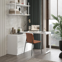 Письменный стол поворотный ДОМУС СТР07-Лофт 120х60 см белый/белый Письменный стол поворотный ДОМУС СТР07-Лофт 120х60 см белый/белый