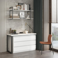 Письменный стол поворотный ДОМУС СТР07-Лофт 120х60 см белый/черный купить в Минске