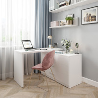 Письменный стол поворотный ДОМУС СТР07 120х60 см дуб сонома/белый