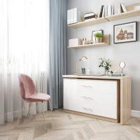 Письменный стол поворотный ДОМУС СТР07 120х60 см дуб сонома/белый купить в Минске