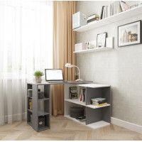 Угловой поворотный стол ДОМУС СТР08 120x50 см белый/серый правый Угловой поворотный стол ДОМУС СТР08 120x50 см белый/серый правый