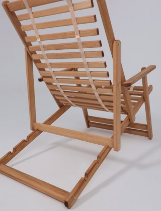 Кресло-шезлонг с подлокотниками DYATEL сиденье из дерева сосна (цвет дуб)