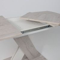 Стол Элигард MIRAGE (Мираж) 1180(1570)*760*720 дуб монтерей/белый купить в Минске