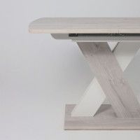 Стол Элигард MIRAGE (Мираж) 1180(1570)*760*720 дуб монтерей/белый купить в Минске