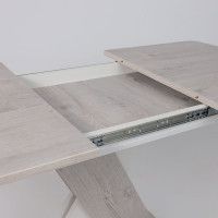 Стол Элигард MIRAGE (Мираж) 1180(1570)*760*720 дуб монтерей/белый купить в Минске