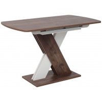 Стол Элигард MIRAGE (Мираж) 1180(1570)*760*720 дуб нокс/белый