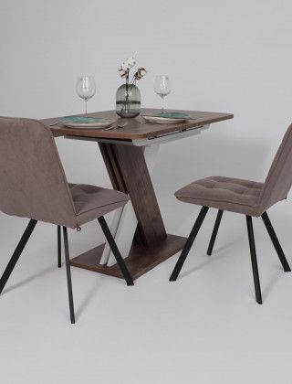 Стол Элигард MIRAGE (Мираж) 1180(1570)*760*720 дуб нокс/белый купить в Минске