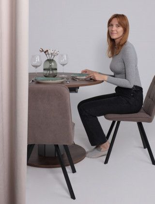 Стол Элигард Ontario (Онтарио) 1000(1300)*760*1000 дуб нокс/дымчатый алмаз купить в Минске