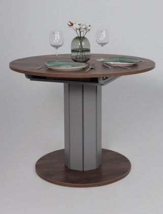 Стол Элигард Ontario (Онтарио) 1000(1300)*760*1000 дуб нокс/дымчатый алмаз купить в Минске