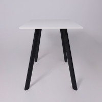 Стол SOLO (Соло) 1020*670*740 белый структурный/черный купить в Минске