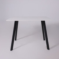 Стол SOLO (Соло) 1020*670*740 белый структурный/черный купить в Минске