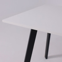 Стол SOLO (Соло) 1020*670*740 белый структурный/черный купить в Минске