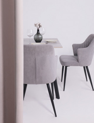 Стол SOLO (Соло) 1020*670*740 бетон/черный купить в Минске