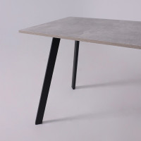 Стол SOLO (Соло) 1020*670*740 бетон/черный купить в Минске
